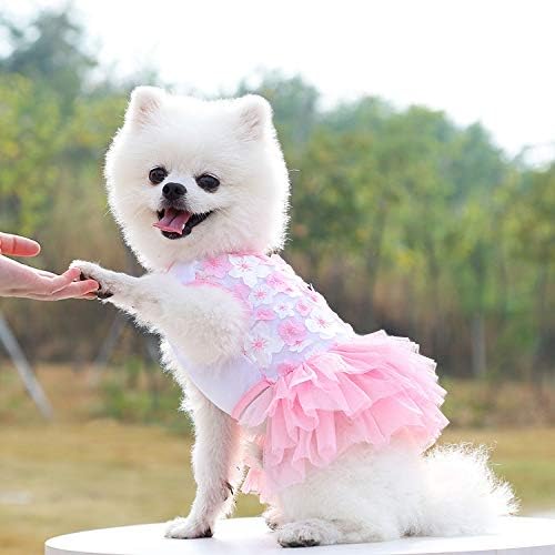 Ropa para perro, vestido de Chihuahua para perro, lindos vestidos para perras, ropa para cachorros, ropa para mascotas, rosa, L, Rosa D