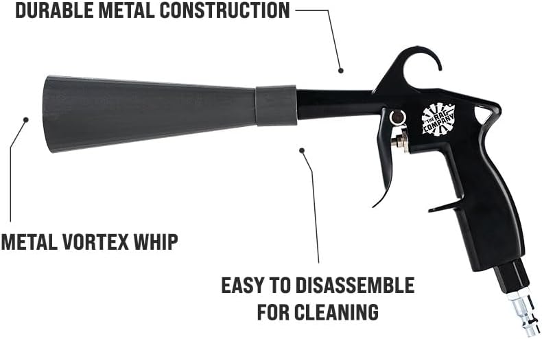 The Rag Company – El Ultra Air Blaster – Levanta y elimina la suciedad y los escombros detalles interiores diseño de metal duradero accionado por