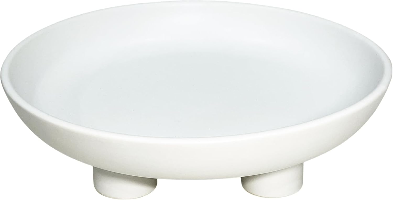 Frutero de cerámica cuencos de cerámica para encimera de cocina, cuencos decorativos grandes de 10 pulgadas para decoración moderna del hogar,
