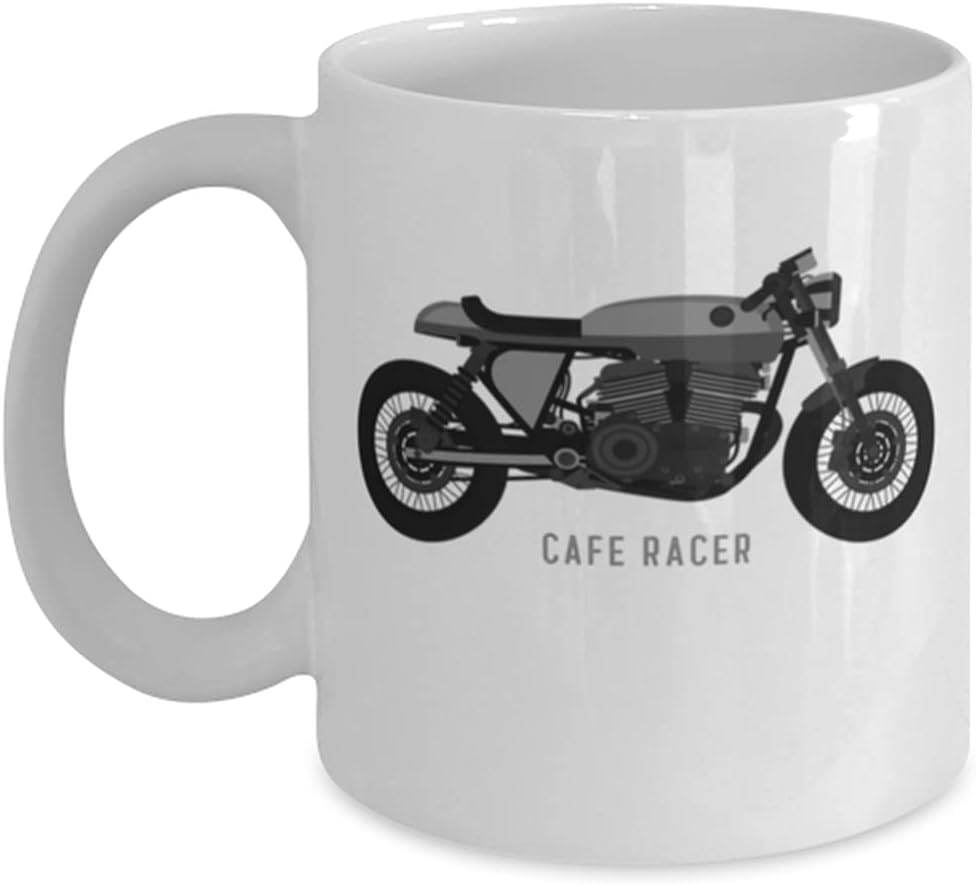 CAFE RACER BIKE Coffee Mug 11oz, white