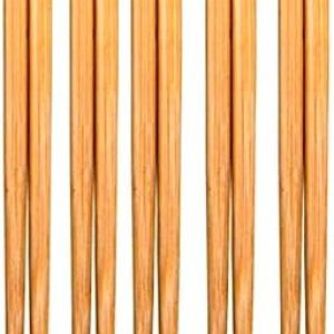 Juego de palillos de madera de bambú chino natural de 9.5 pulgadas, reutilizables, estilo clásico, palillos de madera (5 pares) Juego de palillos de madera de bambú chino natural de 9.5 pulgadas, reutilizables, estilo clásico, palillos de madera (5 pares)