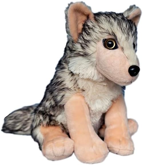 Yellowolf Peluche de lobo  12 pulgadas  Juguete de peluche grande de piel de primera calidad  Peluches para acurrucarse  Animal de peluche ideal