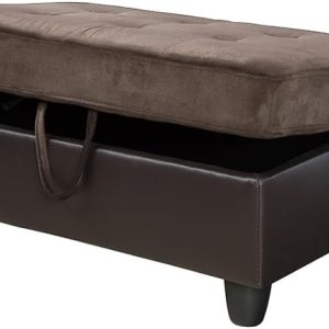 A Ainehome Otomana, moderna otomana de microfibra para sala de estar, apartamento y espacio pequeño (tamaño 37 x 24.5 x 16.5 pulgadas de alto, A Ainehome Otomana, moderna otomana de microfibra para sala de estar, apartamento y espacio pequeño (tamaño 37 x 24.5 x 16.5 pulgadas de alto,