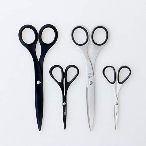 ALLEX Tijeras de oficina japonesas para escritorio, pequeñas tijeras multiusos de 5.3 pulgadas, fabricadas en Japón, hoja de acero inoxidable