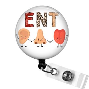 ENT Badge Reel, Ear Nose Throat Badge Reel, ENT Doctor Badge ID Holder, Medical Badge Reel, Nursing Retractable ID Badge Holder, Otorhinolaryngology ENT Badge Reel, Ear Nose Throat Badge Reel, ENT Doctor Badge ID Holder, Medical Badge Reel, Nursing Retractable ID Badge Holder, Otorhinolaryngology