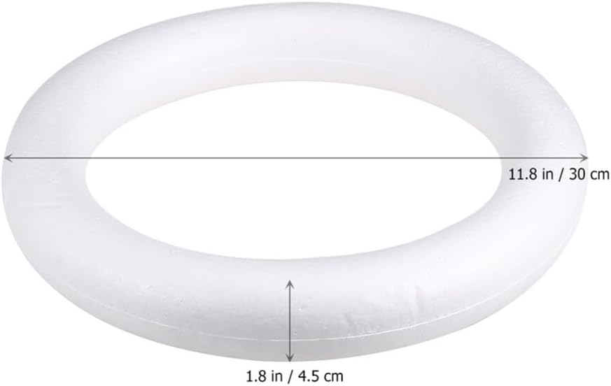 Kisangel 12 unidades de forma de corona de espuma, círculos de espuma para manualidades, discos redondos de espuma floral para proyectos de