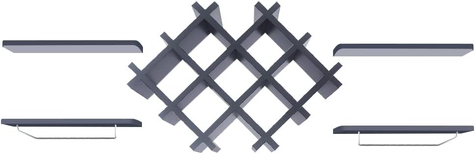 Armario de vino moderno de 5 piezas para colgar en la pared, accesorios de bar para botellas, soporte para almacenamiento de vidrio, estante