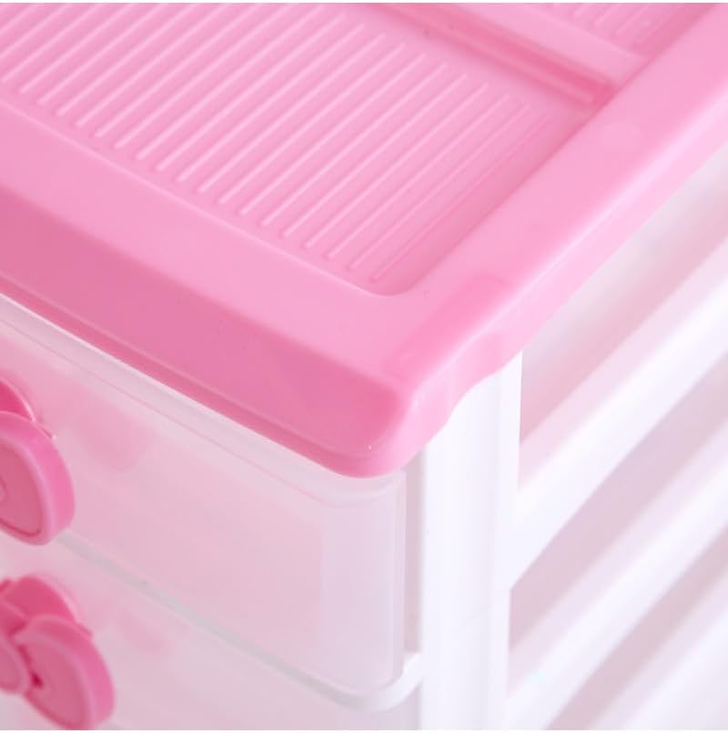 Mini organizador de cajones de plástico de varias capas, lindo organizador de cajones, cómodas de plástico Kawaii con cajones, bonitos cajones de