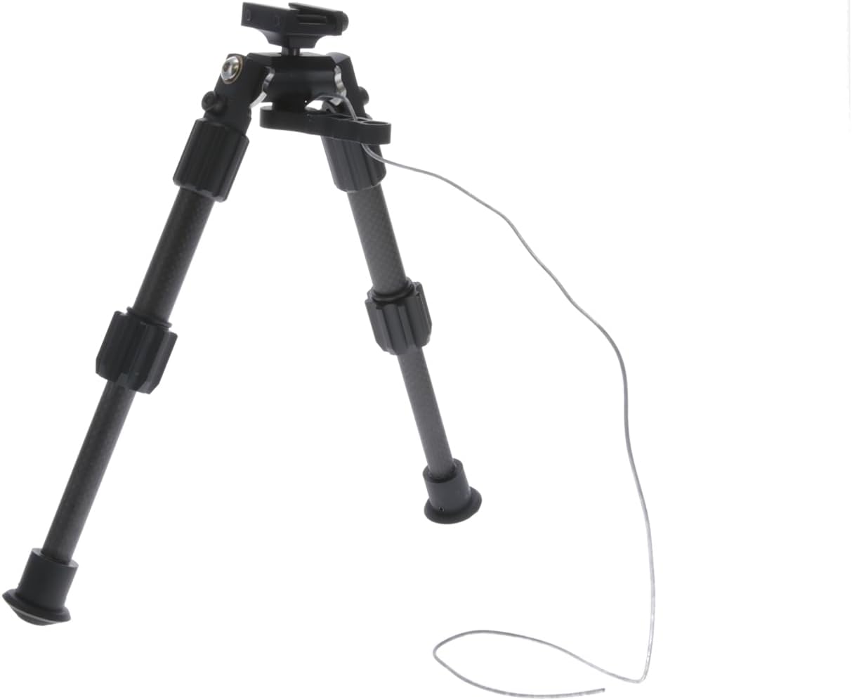 TRUGLO Tac Pod Carbon Pro – Bípode de rifle portátil ajustable ligero y duradero con base pivotante, estilo de montaje y opciones de longitud de