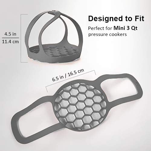 Eslinga de olla a presión, eslinga de silicona para hornear para olla instantánea de 3 cuartos de galón, cocina multifunción antiquemaduras, estante