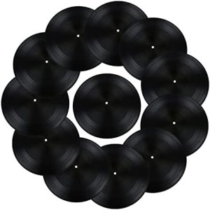 Haiabei 50 discos de vinilo en blanco de 12 pulgadas, discos falsos vintage, discos de decoración de hip hop, rock, años 70, 80, 90, decoración Haiabei 50 discos de vinilo en blanco de 12 pulgadas, discos falsos vintage, discos de decoración de hip hop, rock, años 70, 80, 90, decoración