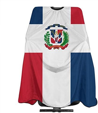 Bandera de la República Dominicana Salón de Corte de Pelo Cabo de Peluquería Envoltura de Corte de Pelo Delantal de Paño de Estilo Accesorio Para