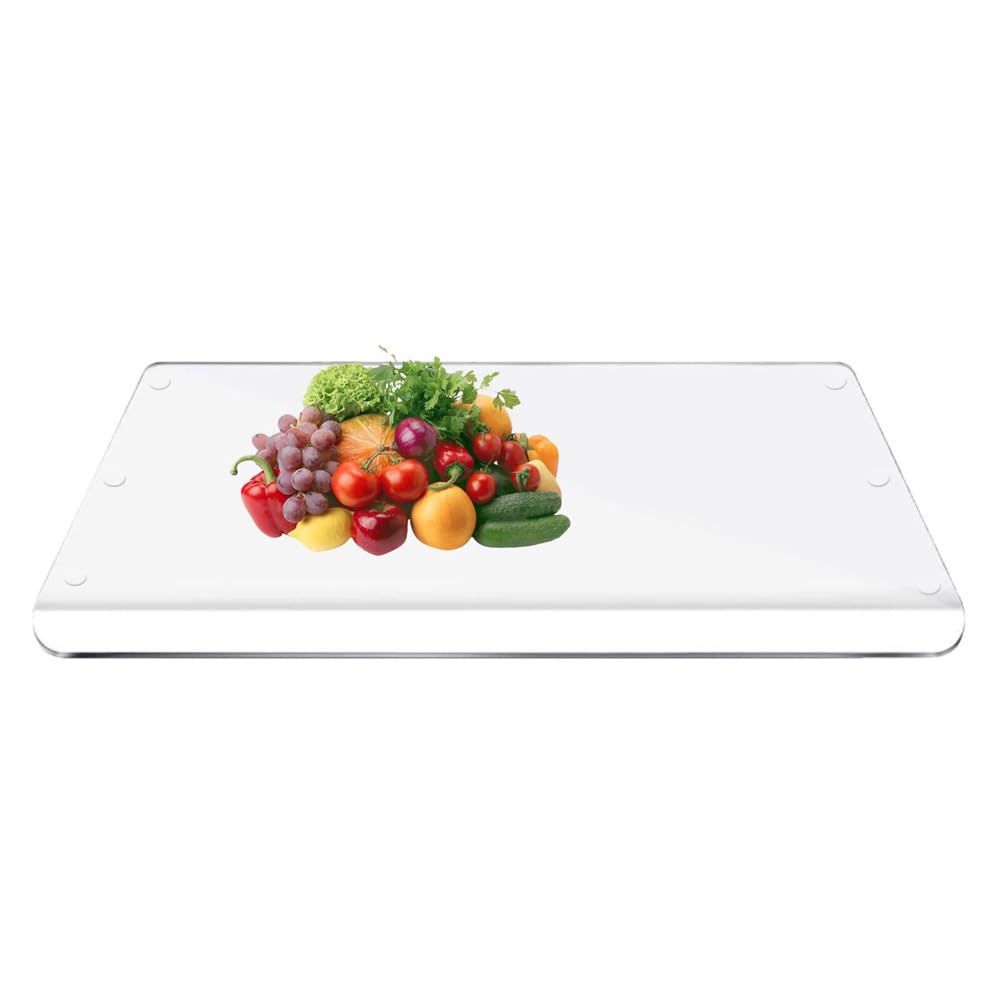 Tablas de cortar acrílicas, tabla de cortar acrílica, tabla de cortar transparente para encimera con labio, antideslizante, para protector de