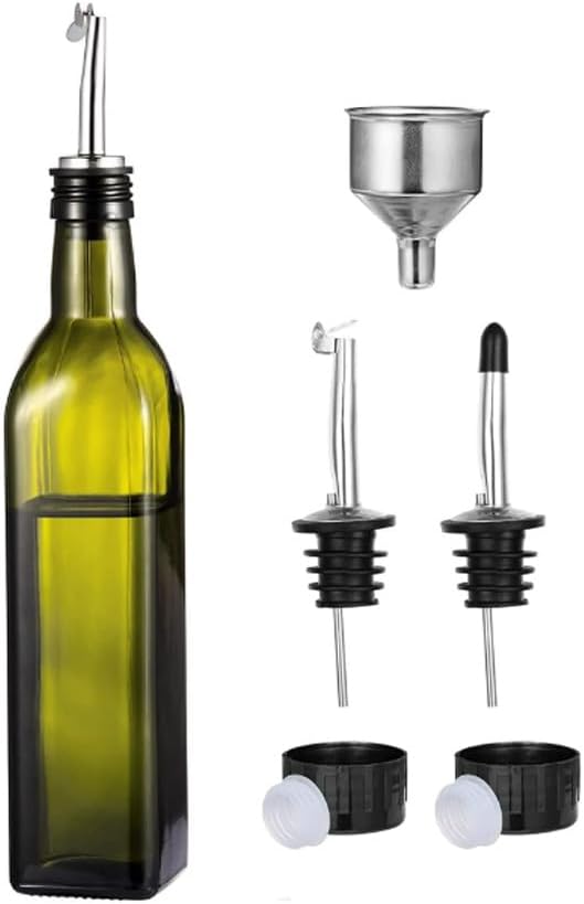 Dispensador de botellas de aceite de oliva de vidrio de 17oz (17OZ-1PACK)