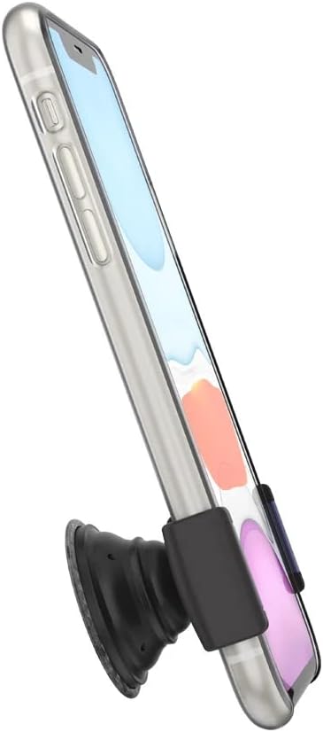 PopSockets – Agarre para teléfonos y fundas, agarre deslizable para teléfono con soporte expandible, bordes cuadrados, tejido de carbonita negra