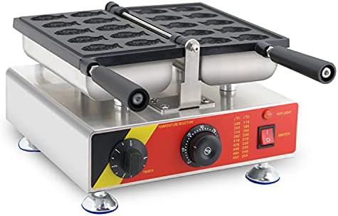 Generic Uso Comercial Antiadherente 110v 220v Eléctrico 10pcs Mini Pequeño Goldfish Waffle Baker Taiyaki Maker Machine