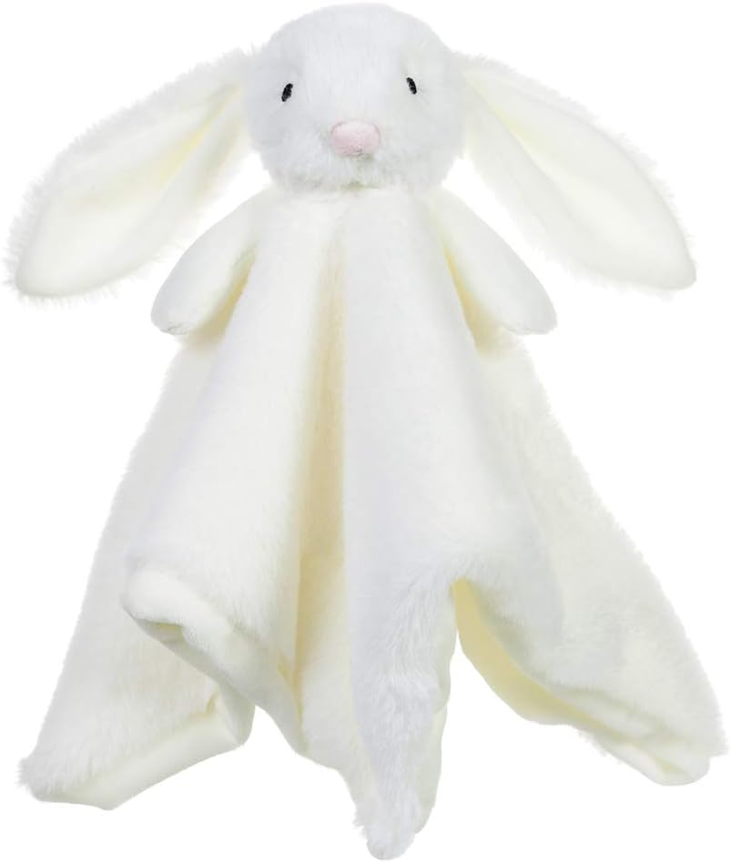Apricot Lamb Manta de seguridad de conejo color crema, manta de seguridad para guardería, manta de personaje de lujo para acurrucarse para bebé