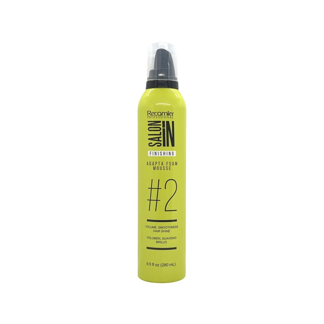 Adapta Foam Mousse Salon In Recamier  Saloon In Espuma Profesional Adaptable a Cualquier Peniado en el Cabello 9.5oz-9.5 fl oz