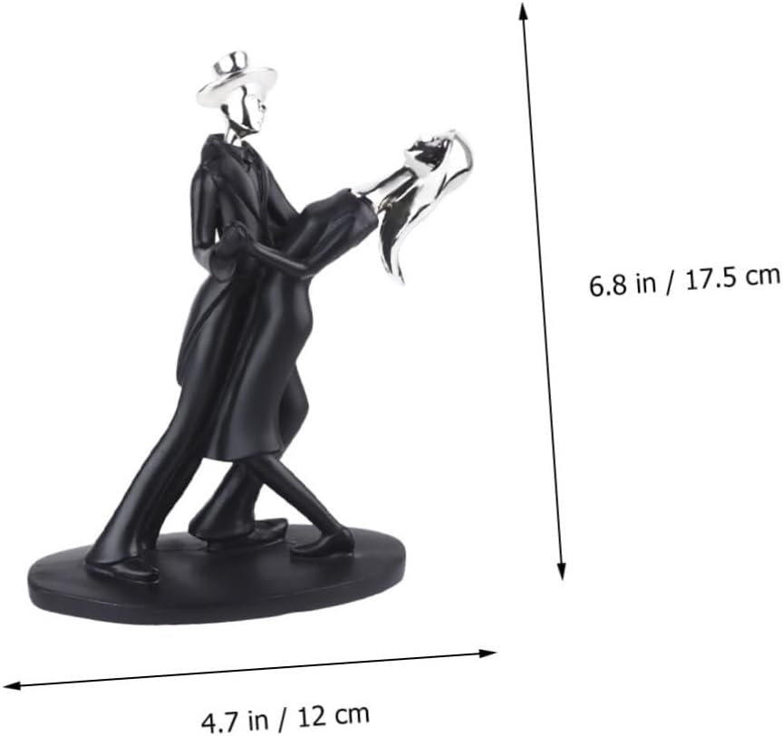 Yardenfun Estatuilla de pareja romántica esculturas románticas de pareja romántica estatua de amante escultura decoración para el hogar Miniture
