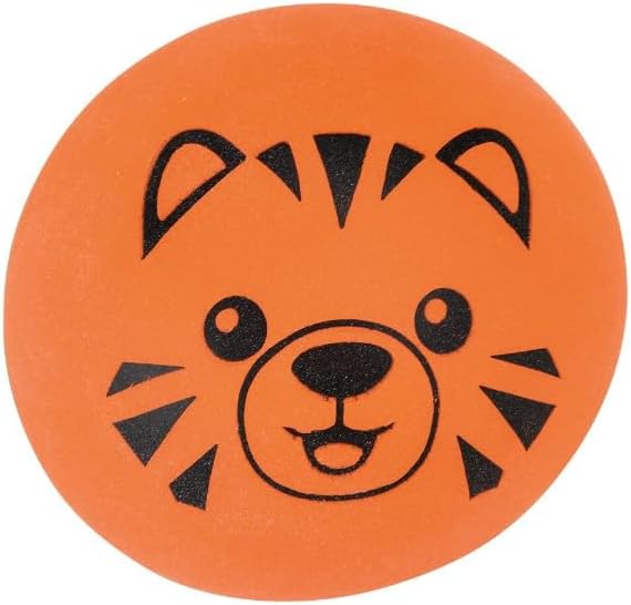 Bola de azúcar exprimible sensorial de 2.4 pulgadas, 6 unidades (caras de animales)