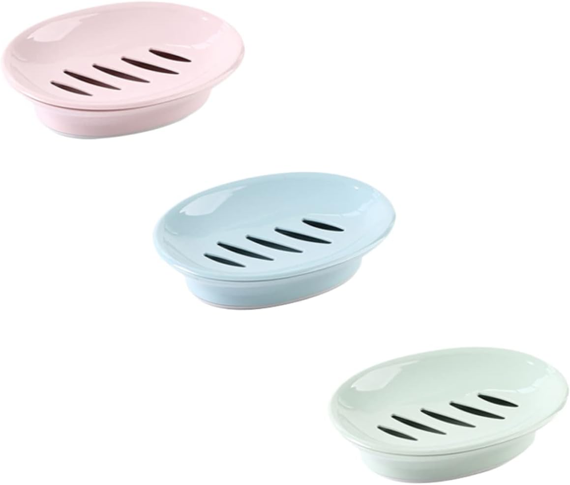 Zerodeko Caja de viaje de jabón redondo Jabonera redonda Jabonera en forma de corazón Jabonera Escurridor Titular Caja de jabón Jabonera Jabonera