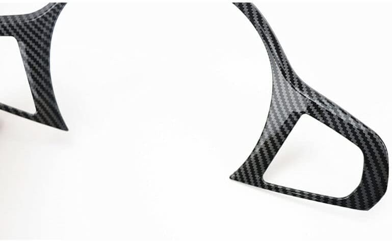 Cakievro Para BMW Serie 3 G20 2020-2022 Cubierta interior del volante de fibra de carbono patrón ABS volante marco decorativo
