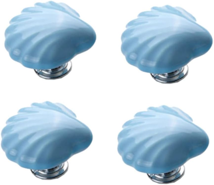 Veemoon 4 pomos para puerta de armario, tiradores de tocador, pomos de puerta de gabinete, pomos de porcelana para cajones, pomos costeros,
