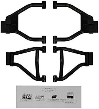 SuperATV Brazos A traseros de alta holgura para Polaris Ranger 800800 Crew 2010-2014  800 6×6-1.5″ Offset – Negro