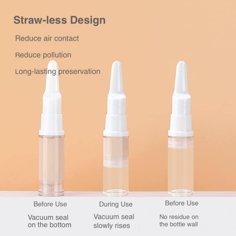 Botella de bomba de crema cosmética sin aire, dispensador de tamaño de viaje, recipientes recargablesbase botella de bomba de viaje en diseño estilo