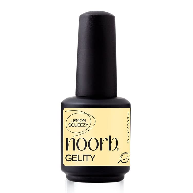 Esmalte de gel amarillo limón, esmalte de uñas de gel natural con pigmentos orgánicos, esmalte de gel de uñas UV de color amarillo