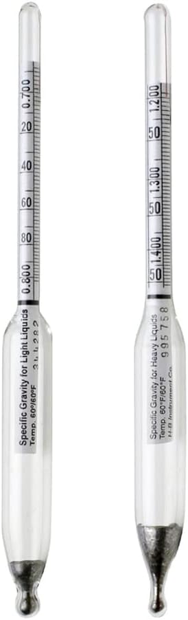 SP Bel-Art, H-B DURAC 1.0001.600 Hidrómetro de gravedad específica para líquidos más pesados que el agua (B61801-7000)