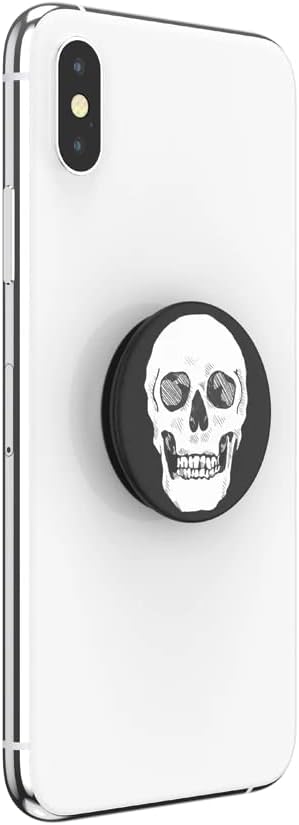 PopSockets Agarre para teléfono con soporte expansible, Skull PopGrip – Shaky Bones