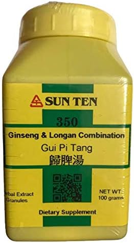 Sun Ten – Ginseng y Longan Combinación GUI Pi Tang Gránulos Concentrados 3.53 oz 350 por Baicao