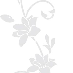 Adhesivo decorativo de vinilo extraíble de flores de ratán blanco mate de 6 x 22 pulgadas Adhesivo decorativo de vinilo extraíble de flores de ratán blanco mate de 6 x 22 pulgadas