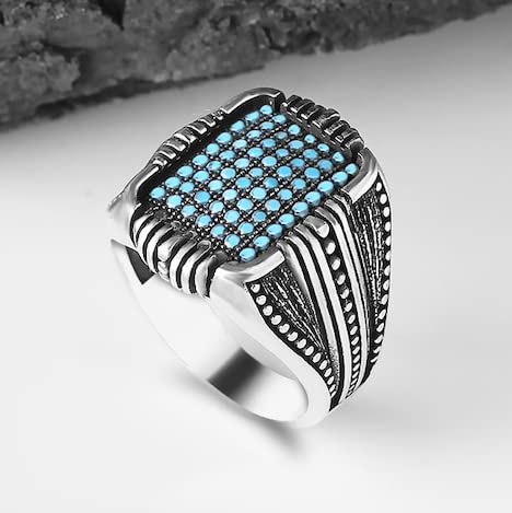 Silver 925k Ring, Handmade Ring, Natural Turquoise Stone,Jewelry Gift For Mens and Womens