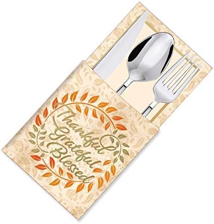 JOYIN 36 cubiertos de pavo de Acción de Gracias decorativos de papel de aluminio dorado para otoño, cosecha, fiesta, suministros de decoración de