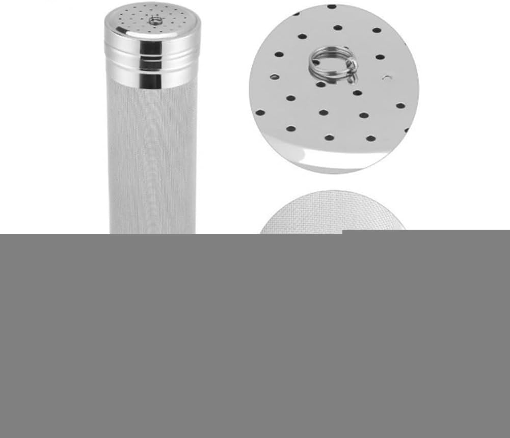 Filtro de tolva seca de cerveza, filtro de salto de acero inoxidable de malla de 300 micrones, cartucho para hervidor de cerveza casero (2.8 x 7.1