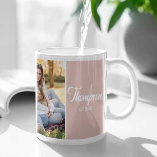 Custom Mug with 1-10 Photos Coffee Mug, Personalized 11 Oz 15oz Coffee Cup with Text Image Customized Gifts for Women Men Friend Birthday Tazas