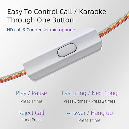 YINYOO KZ EDC – Auriculares con cable en los oídos, cómodos auriculares con controlador dinámico de 0.394in, cable desmontable para deportes Android