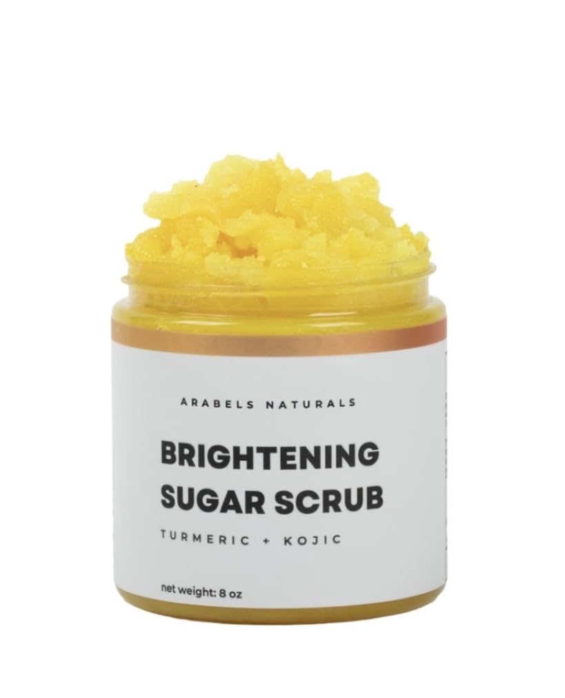 All-Natural Turmeric Glow Scrub for rough & textured skin, Dark Marks, Acne Scars, Skin Brightening exfoliating Scrub for Dark Spots, Dark Inner