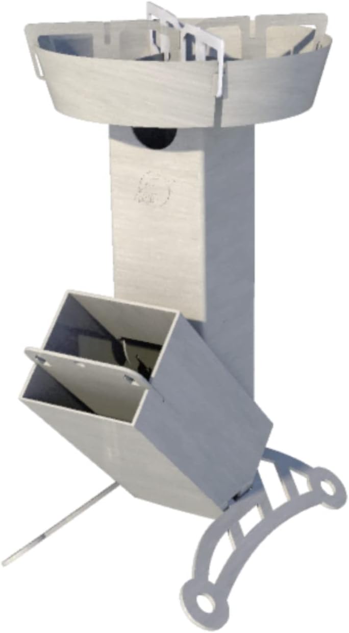 El mejor paquete de equipo de cocina al aire libre Spitfire Rocket Stove Patrol Edition! Incluye juego de parrilla Spitfire BBQ y el mango de