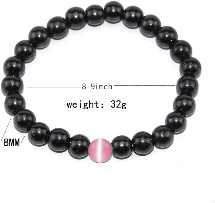 Tobillera de obsidiana negra antihinchazón para mujer, pulsera de obsidiana de drenaje linfático, pulsera magnética de obsidiana antiansiedad para