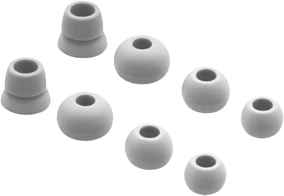 4 pares de almohadillas de silicona PHONSUN para auriculares de repuesto para auriculares inalámbricosBluetooth, color gris