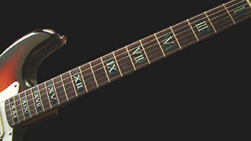 Jockomo – Pegatina con incrustaciones de guitarra romana y perla negra