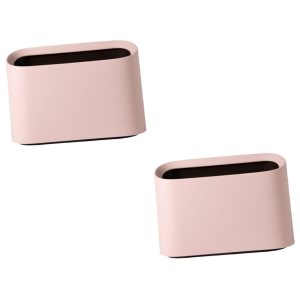 Zerodeko Papelera de escritorio de 2 piezas, papelera de reciclaje, papelera rosa, mini contenedor de basura para cocina, escritorio, mini bote de Zerodeko Papelera de escritorio de 2 piezas, papelera de reciclaje, papelera rosa, mini contenedor de basura para cocina, escritorio, mini bote de