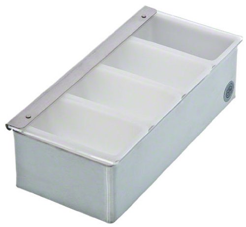 American Metalcraft Soporte para condimentos CD4 sin enfriar con 4 compartimentos, color plateado