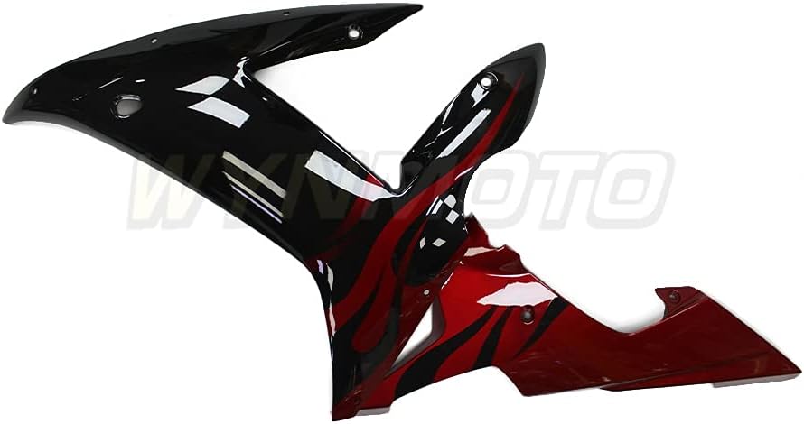 WYNMOTO Kit de carenado completo de plástico negro rojo apto para Yamaha 2002 2003 YZF1000 R1 02 03 YZF R1 ABS Molde de inyección de motocicleta