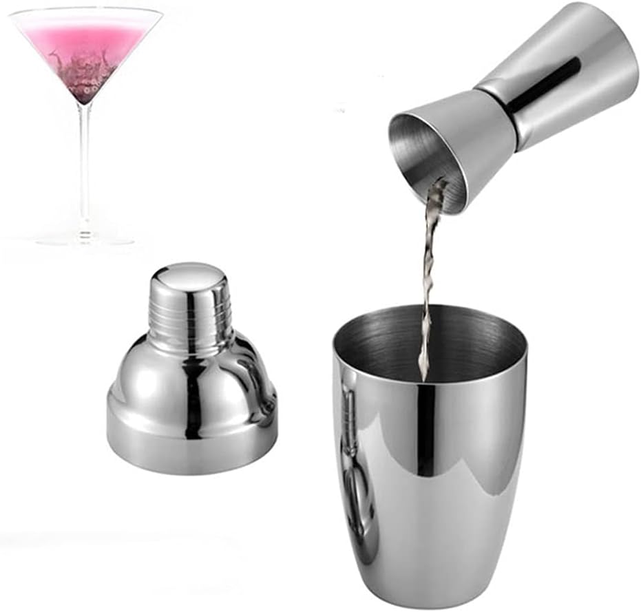 Kit de camarero con barra de soporte, juego de coctelera para mezclar bebidas, herramientas de bar, mejor kit de barman para principiantes (color