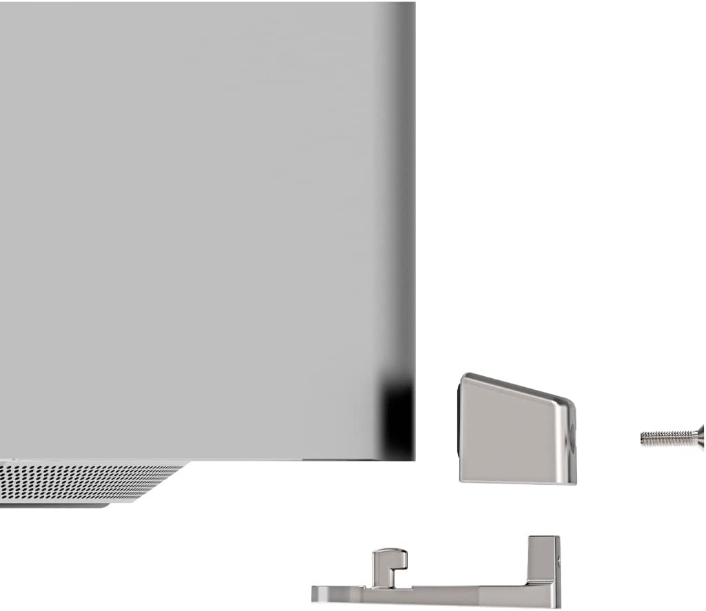 Compulocks Mac Studio Ledge Lock Adaptador con cerradura de cable con llave, color plateado