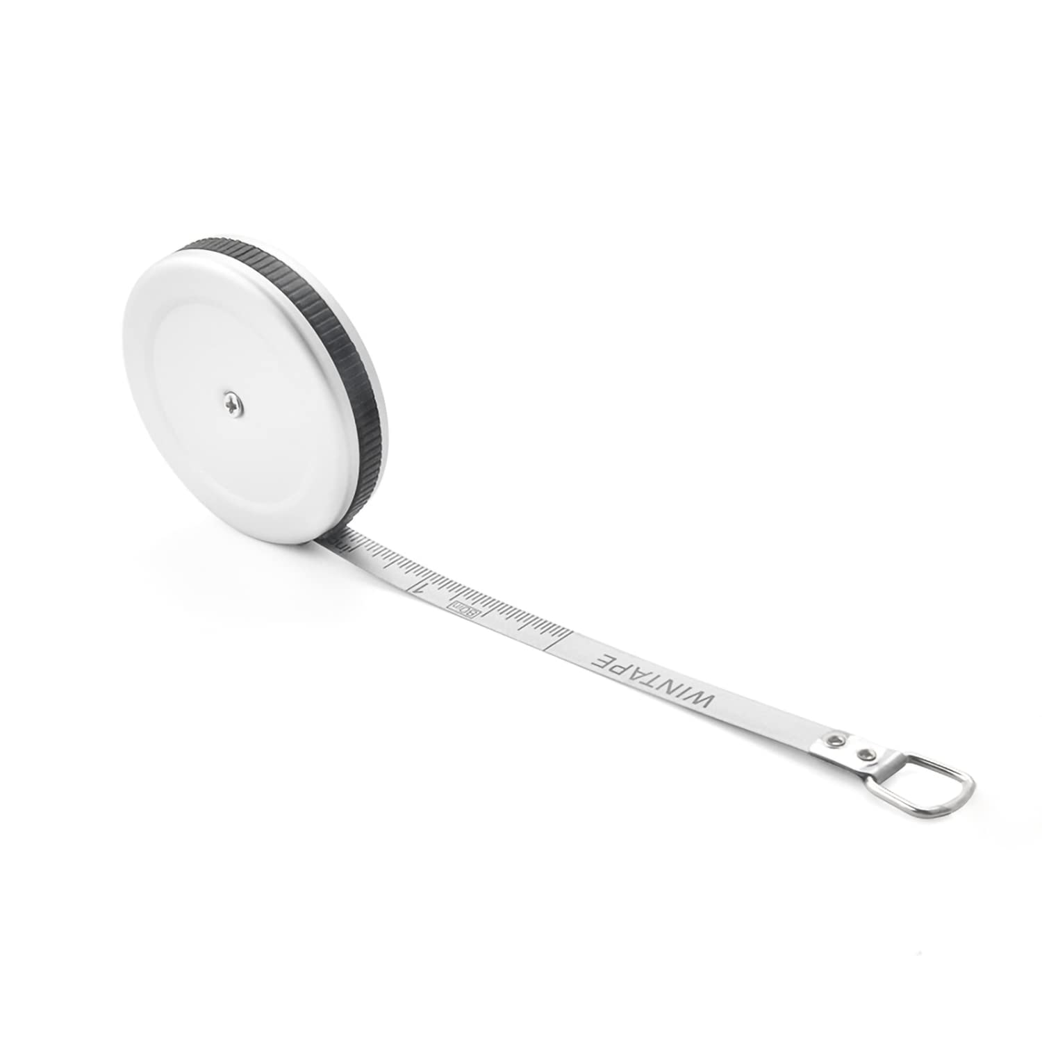 VAXATO Cinta métrica pequeña de aleación de aluminio, mini cinta métrica retráctil de doble cara 80 pulgadas2 M, cinta métrica plateada